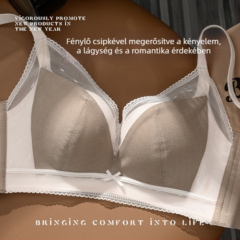 Infatuated állítható drót nélküli nylon melltartó, teljes kosár és vékony formázott kosár, lélegző felső támasz, hátul négy sor kampó-zár