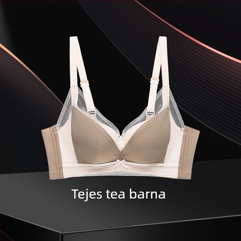 Infatuated állítható drót nélküli nylon melltartó, teljes kosár és vékony formázott kosár, lélegző felső támasz, hátul négy sor kampó-zár