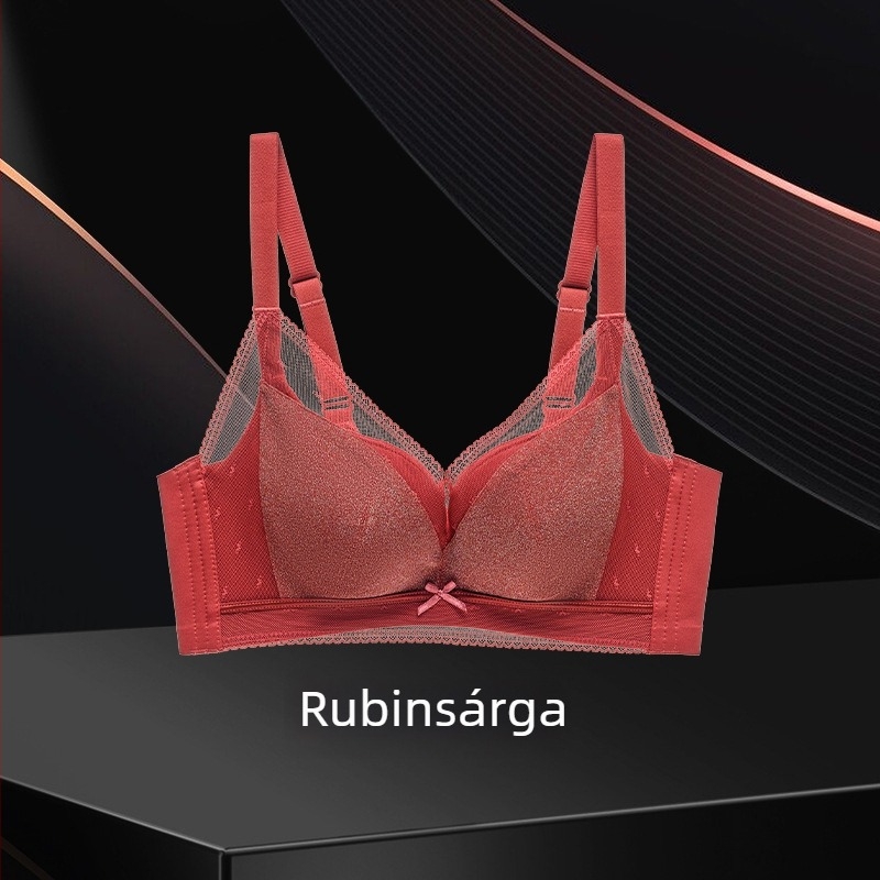 Infatuated állítható drót nélküli nylon melltartó, teljes kosár és vékony formázott kosár, lélegző felső támasz, hátul négy sor kampó-zár