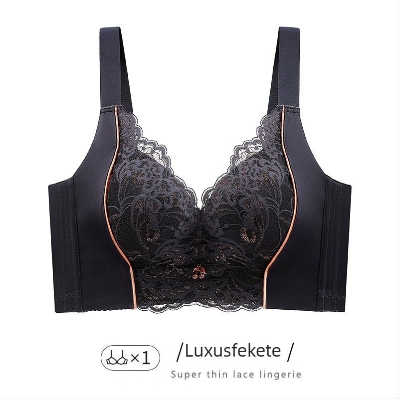 Nylon push-up melltartó 3/4 kosárral, formázott kosár: felső része vékony, alsó része vastagabb, fix vállpántok, hátul öt sor kapocs