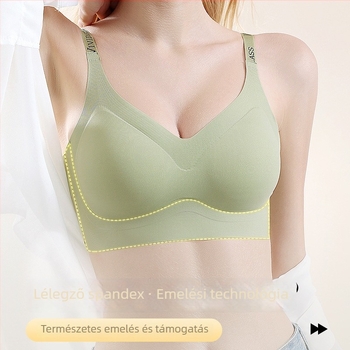 Antibakteriális seamless melltartó acélgyűrű nélkül, légáteresztő nylonból, teljes kosár, felső támogatás
