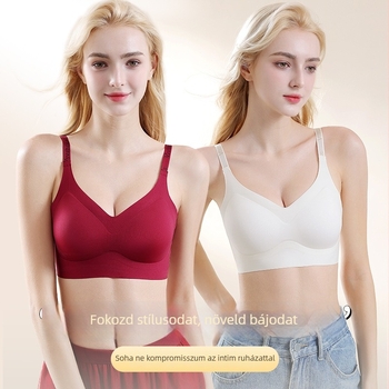 Antibakteriális seamless melltartó acélgyűrű nélkül, légáteresztő nylonból, teljes kosár, felső támogatás