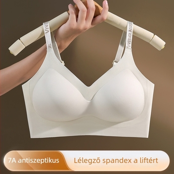 Antibakteriális seamless melltartó acélgyűrű nélkül, légáteresztő nylonból, teljes kosár, felső támogatás