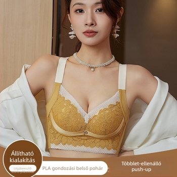 Push-up melltartó 3/4 kosárral, formázott kosár: vékony felső, vastag alsó, levehető dupla pántok, hátul négy sor kapocs, pamut bélés 30–50%