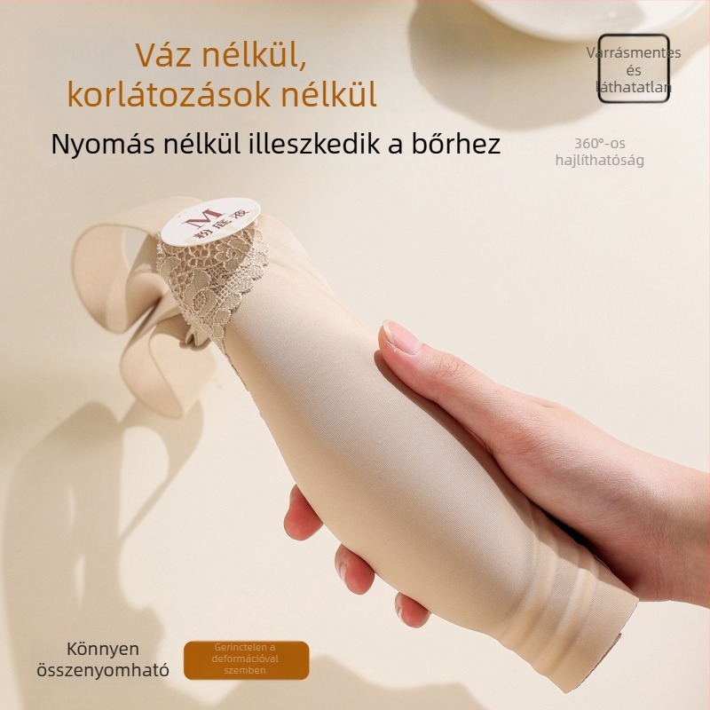 Szatén csipkés melltartó merev kosár nélkül, fix kosárral, állítható pántokkal, 3/4-es kosár, push-up támogatás