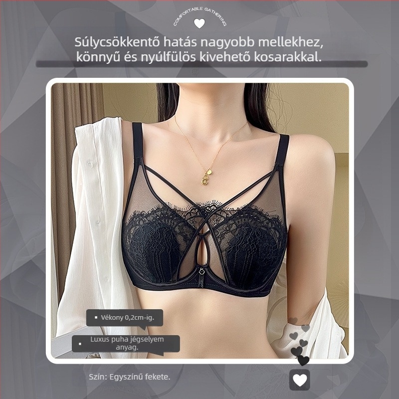 Csipkés latex formázott kosaras melltartó, merevítővel, rögzített dupla vállpántokkal, hátul három sor kapoccsal