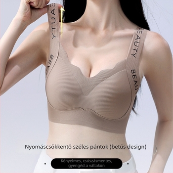 drót nélküli melltartó, varrás nélküli dizájn, 3/4 kosárméret, nylon anyag, rögzített dupla vállpántok, hátsó formázás