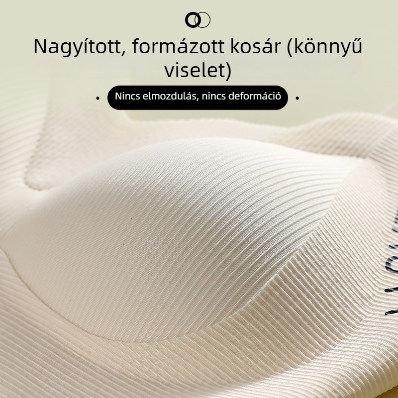 drót nélküli melltartó, varrás nélküli dizájn, 3/4 kosárméret, nylon anyag, rögzített dupla vállpántok, hátsó formázás