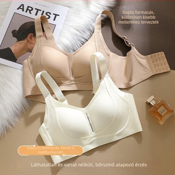 3/4 kosárú csipkés melltartó acélgyűrű nélküli, fix vállpántokkal, hátul négy sor kapoccsal