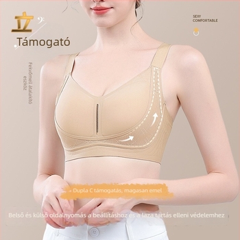 3/4 kosárú csipkés melltartó acélgyűrű nélküli, fix vállpántokkal, hátul négy sor kapoccsal