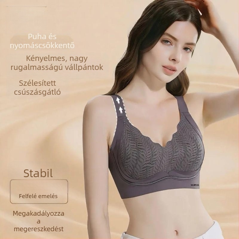 Pilates harmadik generációs varrat nélküli melltartó, lágy támasz és emelés, 3/4 kosár, nylon