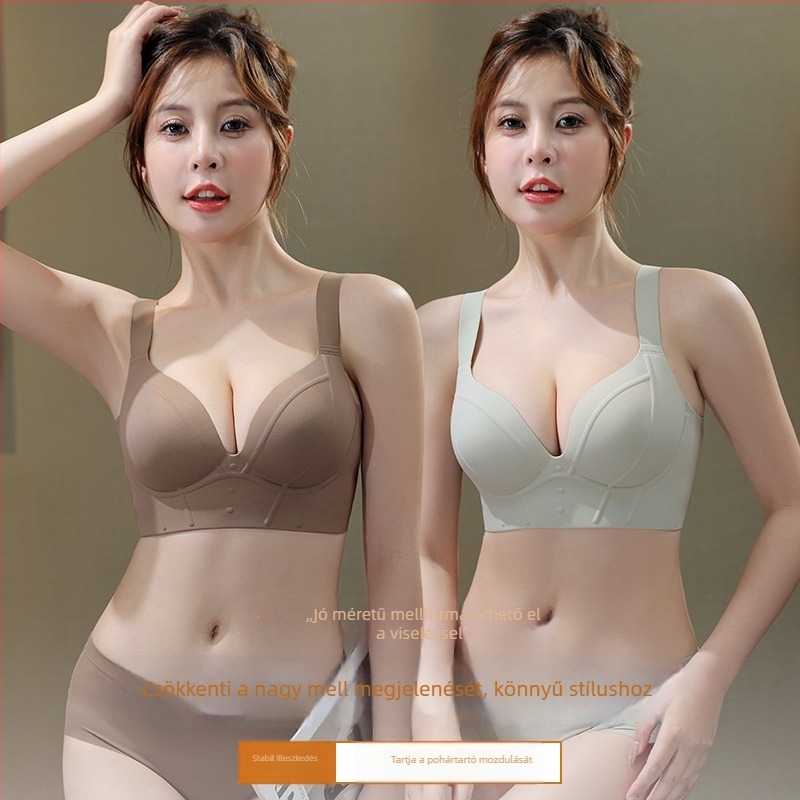 Pluszméretű melltartó nagyobb mellekhez, push-up hatás, oldalsó támasz, merev vállpántok, 3/4 kosár, vékony formázott kosár