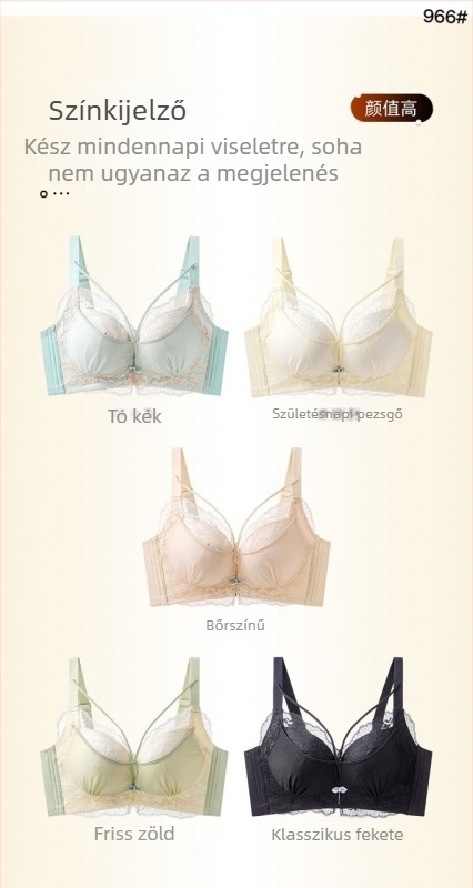 Nylon csipkés vezeték nélküli melltartó kis mellemhez, 3/4 kosár, középső formázott kosár, csőtop stílus