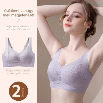 Női puha támasztékú, teljes kosaras melltartó, vékony formázott kosarak, nylon anyag, hátul négy soros kapocs