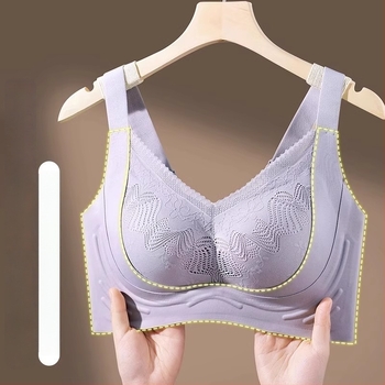 Női puha támasztékú, teljes kosaras melltartó, vékony formázott kosarak, nylon anyag, hátul négy soros kapocs