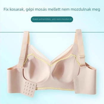 Női puha támasztékú, teljes kosaras melltartó, vékony formázott kosarak, nylon anyag, hátul négy soros kapocs