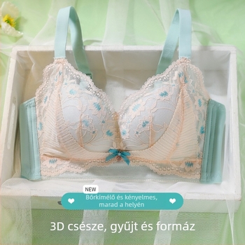 Csipkés push-up melltartó, 3/4 kosár, memóriahabos formázott kosár, légáteresztő, hátul négy sor kapoccsal