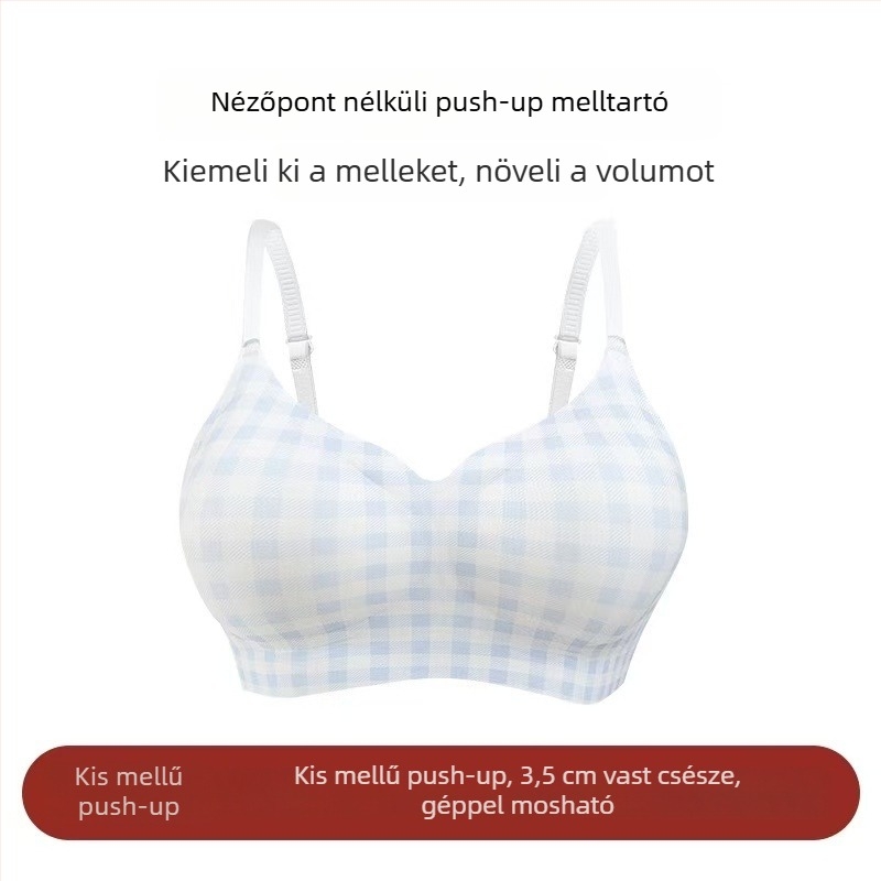 Varrás nélküli melltartó, mellény-stílusú, push-up kis melleknek, puha támasz, teljes kosár, anyag: nejlon-elastán