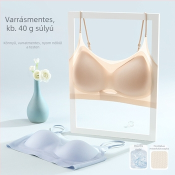 Női sportmelltartó Ice Silk anyagból, lélegző, push-up, kényelmes; anyaga: nejlon; levehető dupla vállpántok