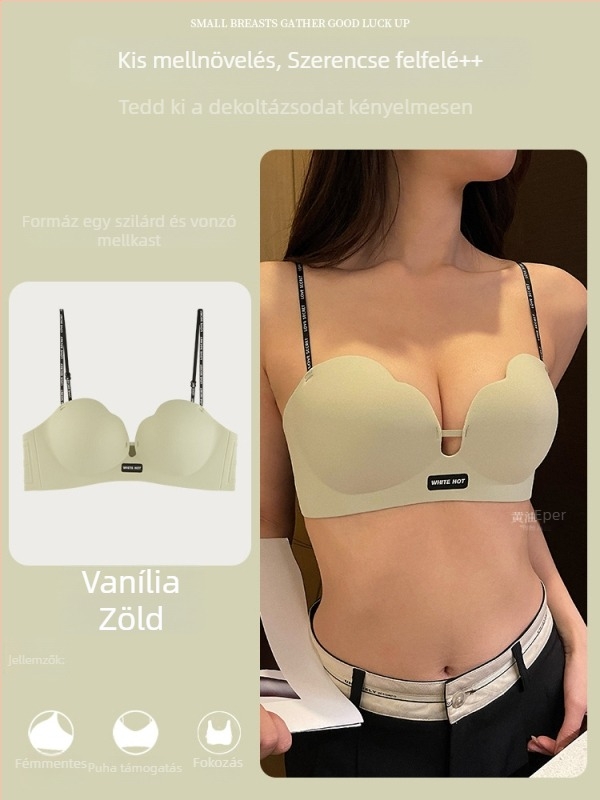 Push-Up seamless melltartó, 3/4 kosár, légáteresztő nejlon, rögzített vállpántok, hátoldali négy sor kapocs