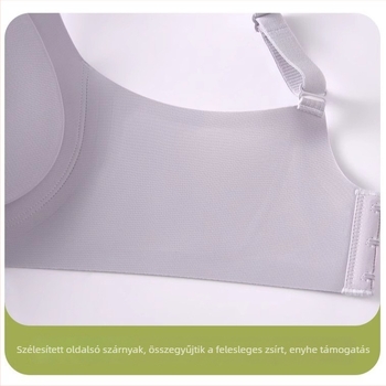 Pamut, vezeték nélküli, varrat nélküli melltartó, kényelmes, push-up és oldalsó gyűjtés