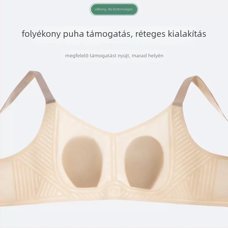 Varrat nélküli, vezeték nélküli melltartó, ultra vékony formázott kosarakkal, nyuszifül dizájn, lágy tartás