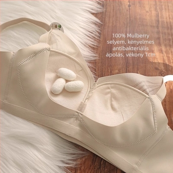 Push-up melltartó kis mellekre, varrás nélküli, 3/4 kosár, vékony formázott kosár, nylon anyag, fix dupla pántok, hátul négy kapocs