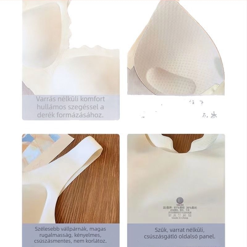 Xian Jin Honey női melltartó nylonból, lélegző, seamless dizájn, push-up kis mellhez, vékony formázó kosár, 3/4 kosár, fémrúd nélkül, fix dupla vállpánt, fő anyag 70–80% nylon, bélés Spandex 30–50%, vizuálisan csökkenti a nagy kebleket