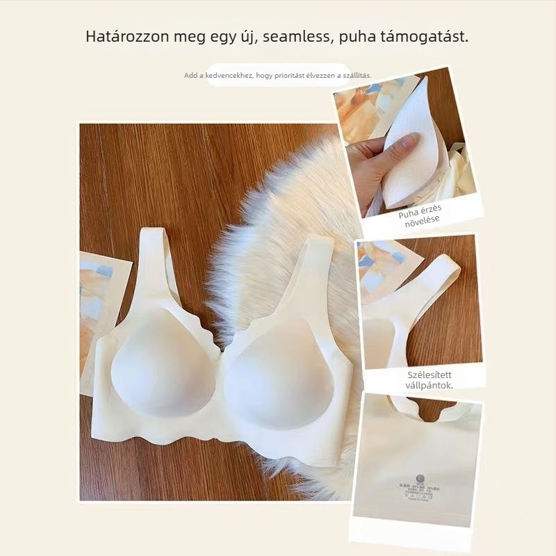 Xian Jin Honey női melltartó nylonból, lélegző, seamless dizájn, push-up kis mellhez, vékony formázó kosár, 3/4 kosár, fémrúd nélkül, fix dupla vállpánt, fő anyag 70–80% nylon, bélés Spandex 30–50%, vizuálisan csökkenti a nagy kebleket