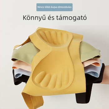 Sima varrás nélküli sportmelltartó mellény-stílusú formázott kosarakkal acélgyűrű nélkül rögzített dupla vállpántok nylon anyag