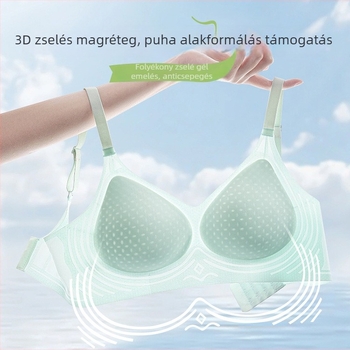 Női egy darab Ice Silk melltartó, vezeték nélküli, varrás nélküli kosarak, zselés puha párnázás, formázás, push-up, hátsó simítás, sportos stílus