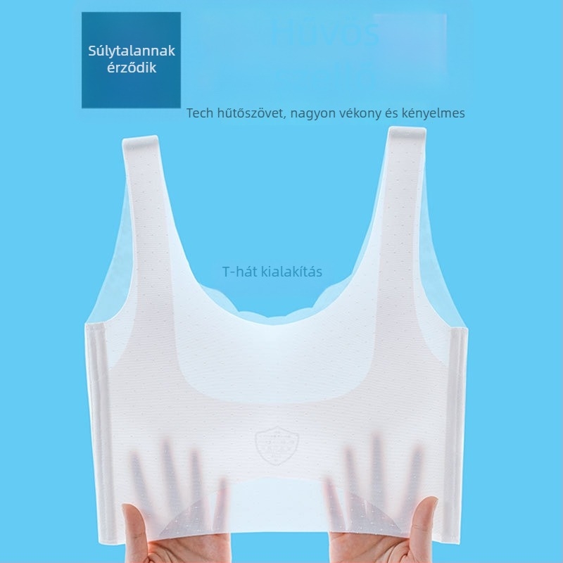 Nyári varrats nélküli sport melltartó-vest nőknek, plusz méret, formázza a melleket, magas oldalsó panelok