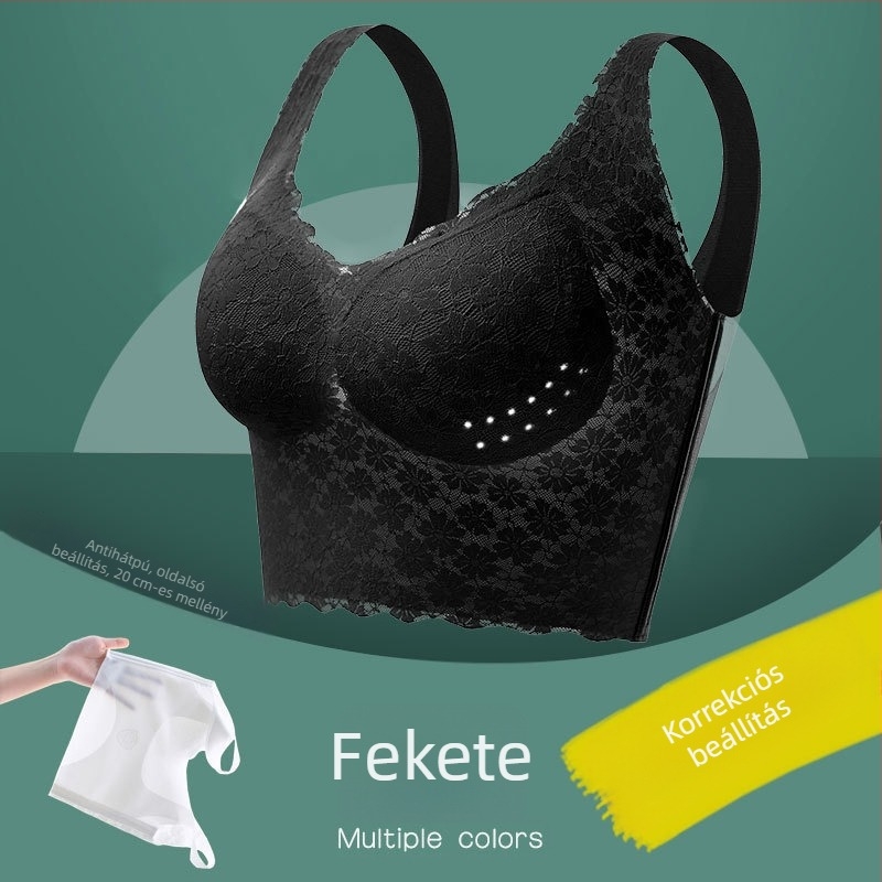Nyári varrats nélküli sport melltartó-vest nőknek, plusz méret, formázza a melleket, magas oldalsó panelok