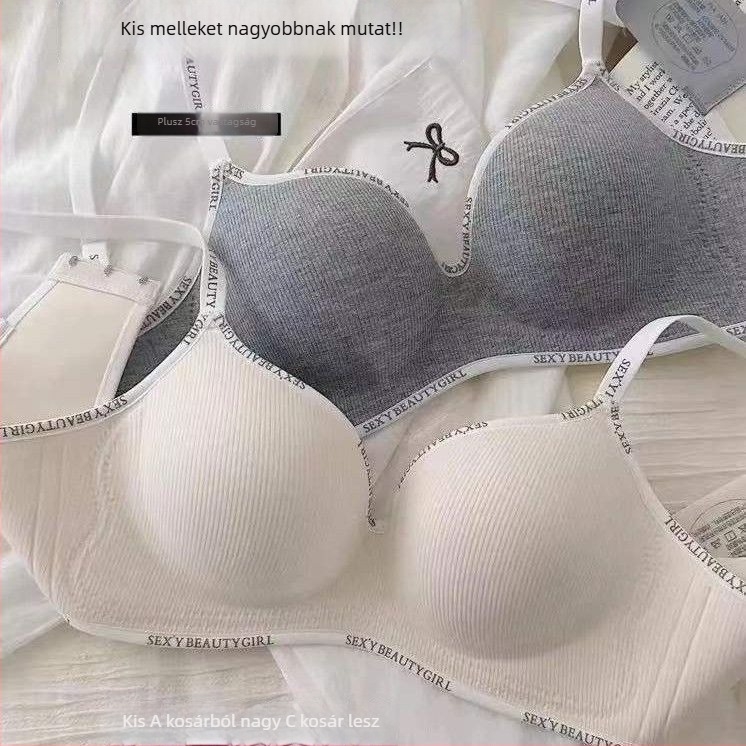 Nylon melltartó nőknek, push-up effektus, varrat nélküli, vezeték nélküli, puha támasz, háromszög kosár vastag formázású