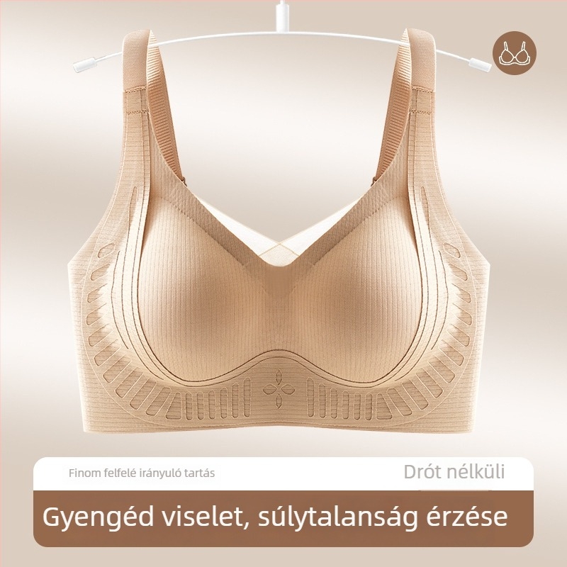 Pilates Anti-Gravity varrás nélküli alakformáló melltartó, állítható, fix kosarakkal, légáteresztő, oldalsó összetartás, 3/4-es kosár, Aiqisha