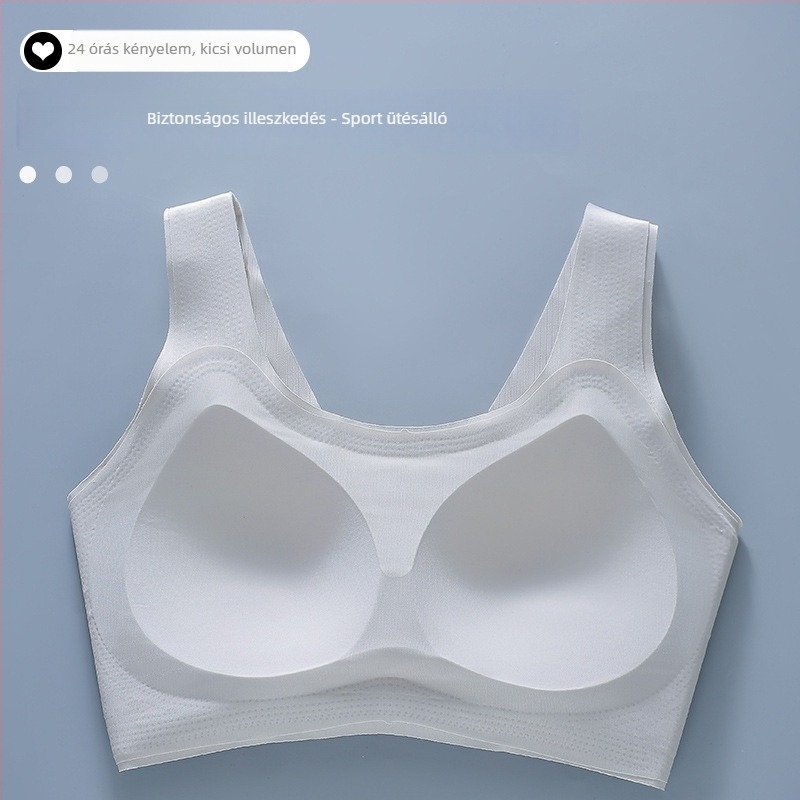 Varrás nélküli női sportmelltartó, amely összegyűjti a kis melleket, állítható emelés, hátsó támasz, lélegző nylon anyag