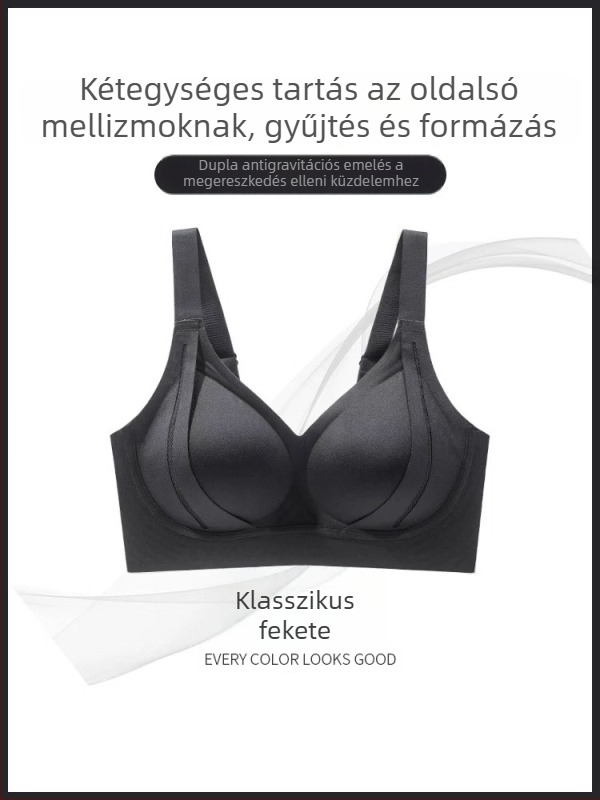 Kismellű nőknek tervezett anti-gravitációs emelő melltartó, varrás nélküli, U-formájú hátsóval, rögzített kosarakkal