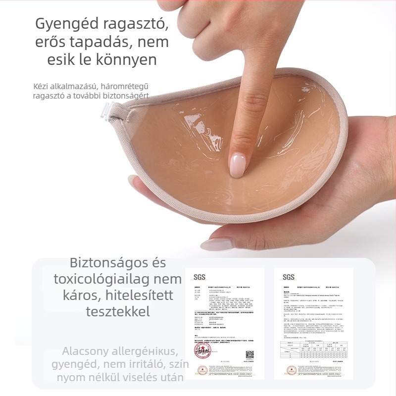 Nylon melltapasz esküvői ruhákhoz — láthatatlan, nyom nélkül, push-up hatás, hátul kivágott ruhákhoz