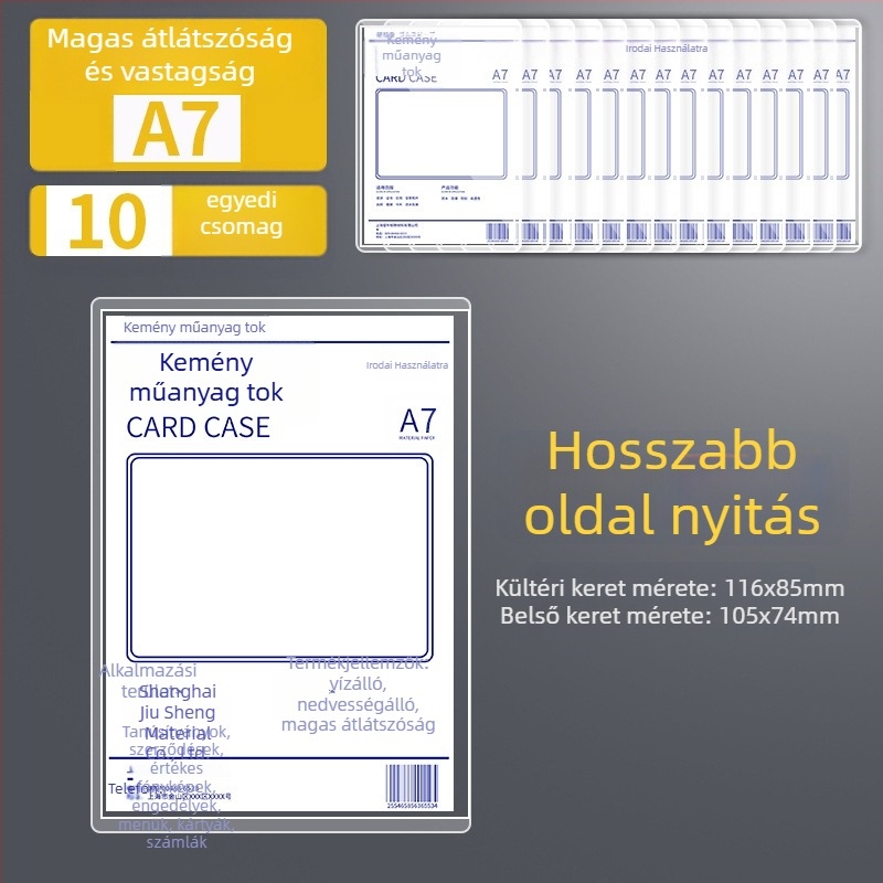 Album-stílusú védőtaska, univerzális kialakítás, átlátszó műanyag, anyag: Silk flower