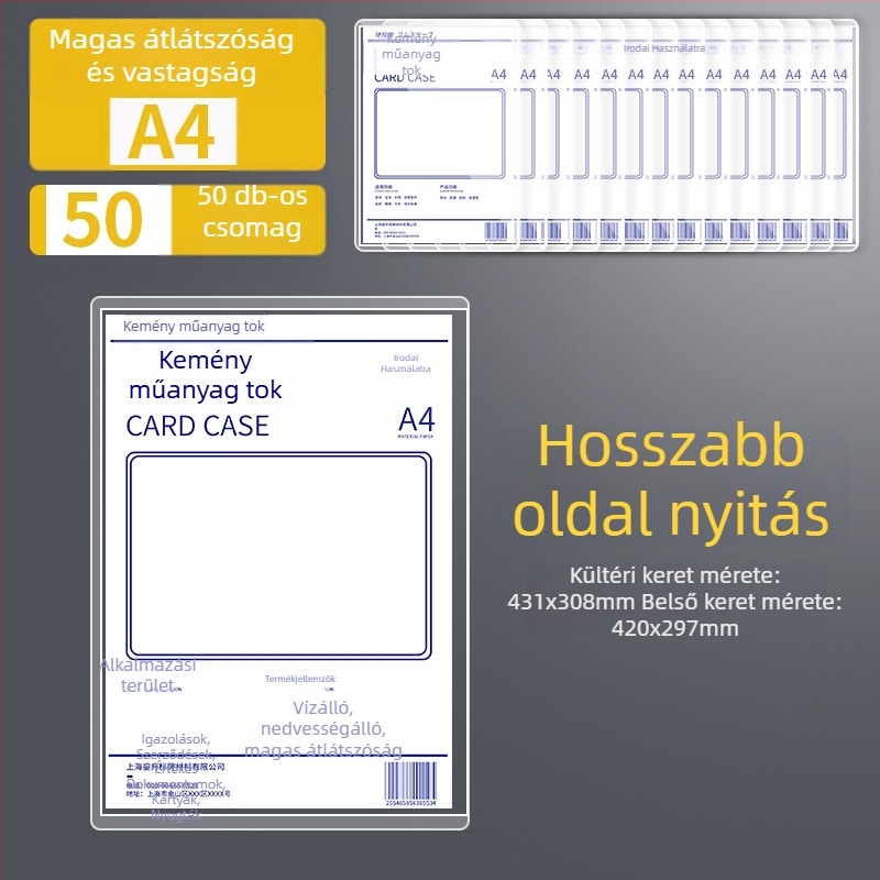 Album-stílusú védőtaska, univerzális kialakítás, átlátszó műanyag, anyag: Silk flower
