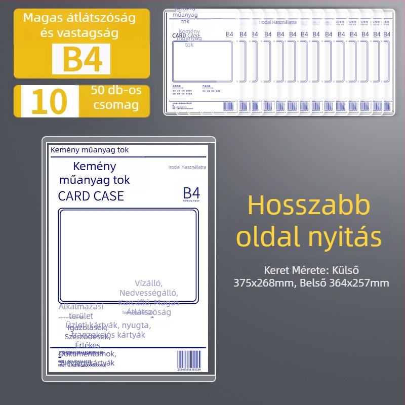 Album-stílusú védőtaska, univerzális kialakítás, átlátszó műanyag, anyag: Silk flower