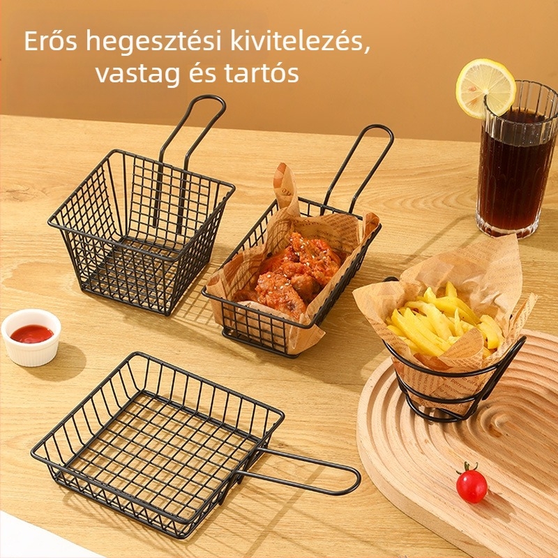 Rozsdamentes acél snack kosár – Friss és aranyos stílus, Bai Jun márka, Gyümölcskosár kategória, Minősített termék