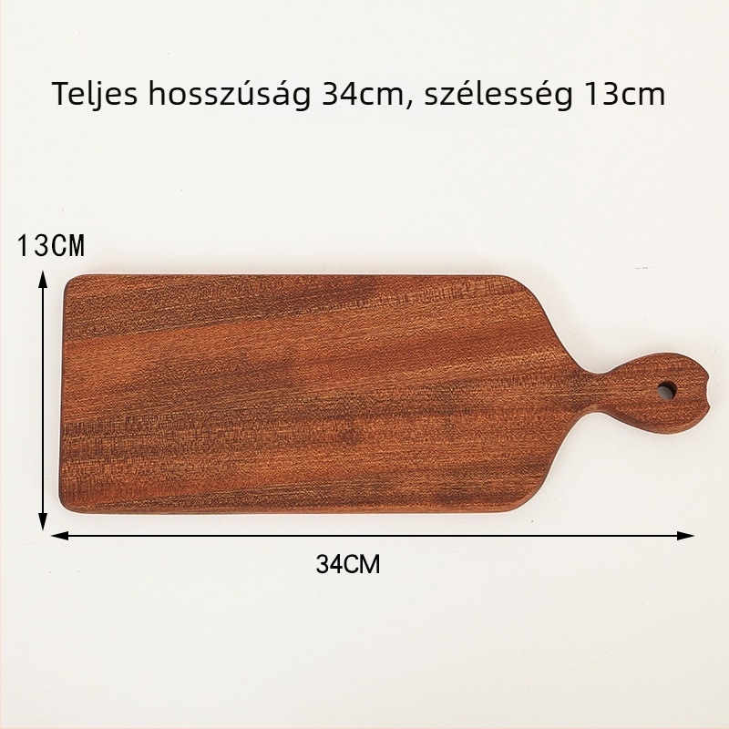 Fa tálca a tálaláshoz – steak, pizza, kenyér és sushi – szabálytalan alak, Light Luxury stílus, logóval testreszabható