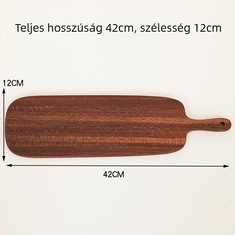 Fa tálca a tálaláshoz – steak, pizza, kenyér és sushi – szabálytalan alak, Light Luxury stílus, logóval testreszabható