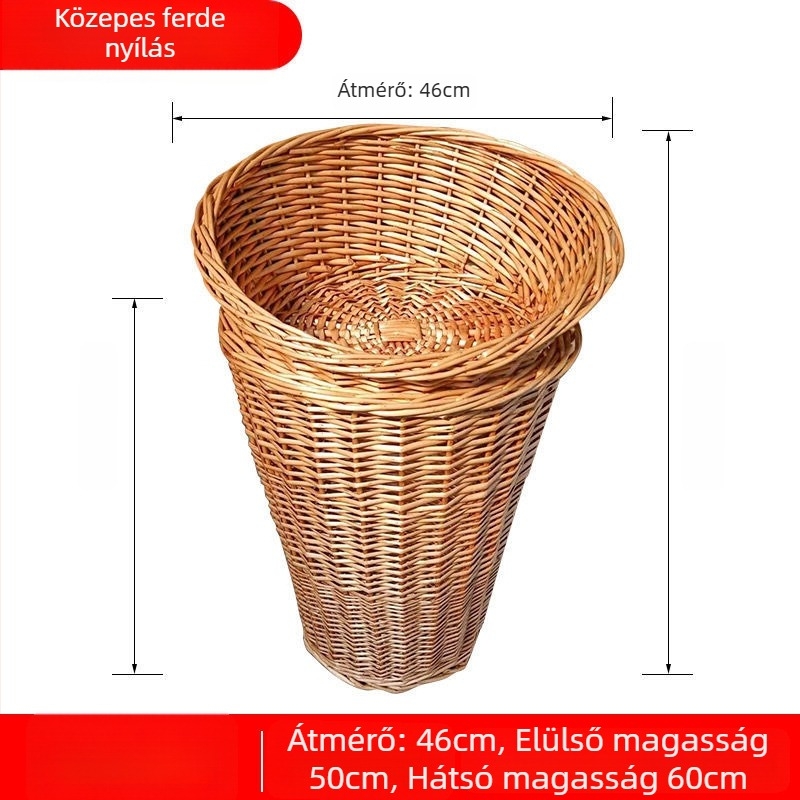 Tároló kosár rattanból és vesszőből, modell 001, modern minimalista stílus, Liu yijiaju