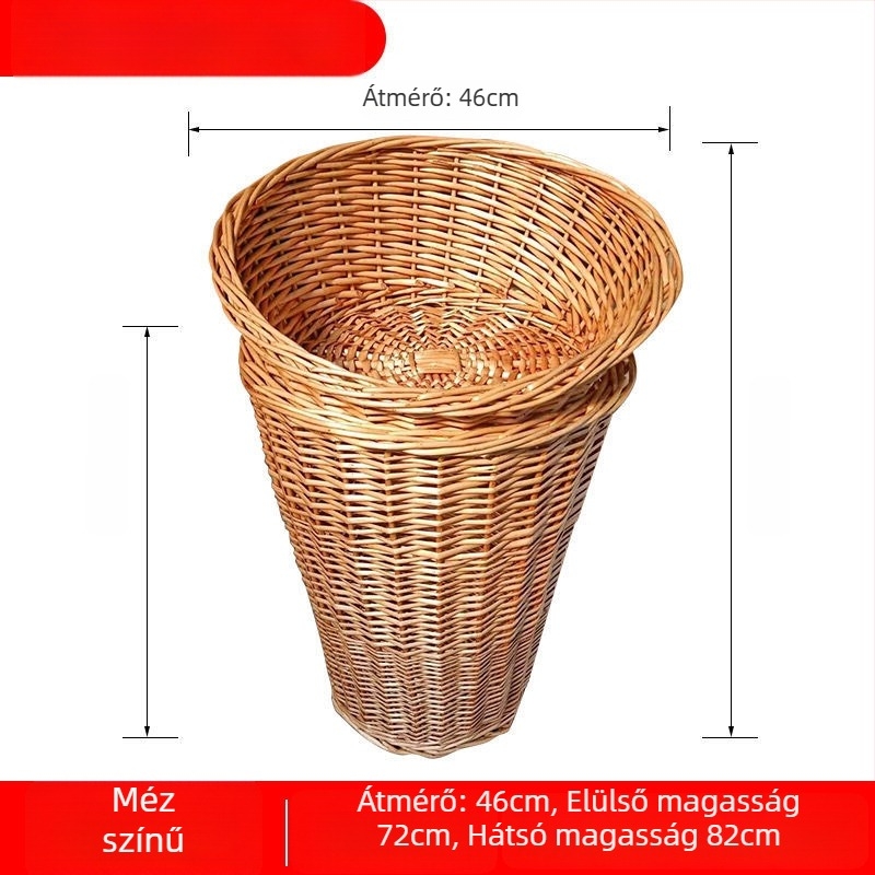 Tároló kosár rattanból és vesszőből, modell 001, modern minimalista stílus, Liu yijiaju