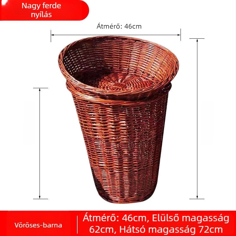Tároló kosár rattanból és vesszőből, modell 001, modern minimalista stílus, Liu yijiaju