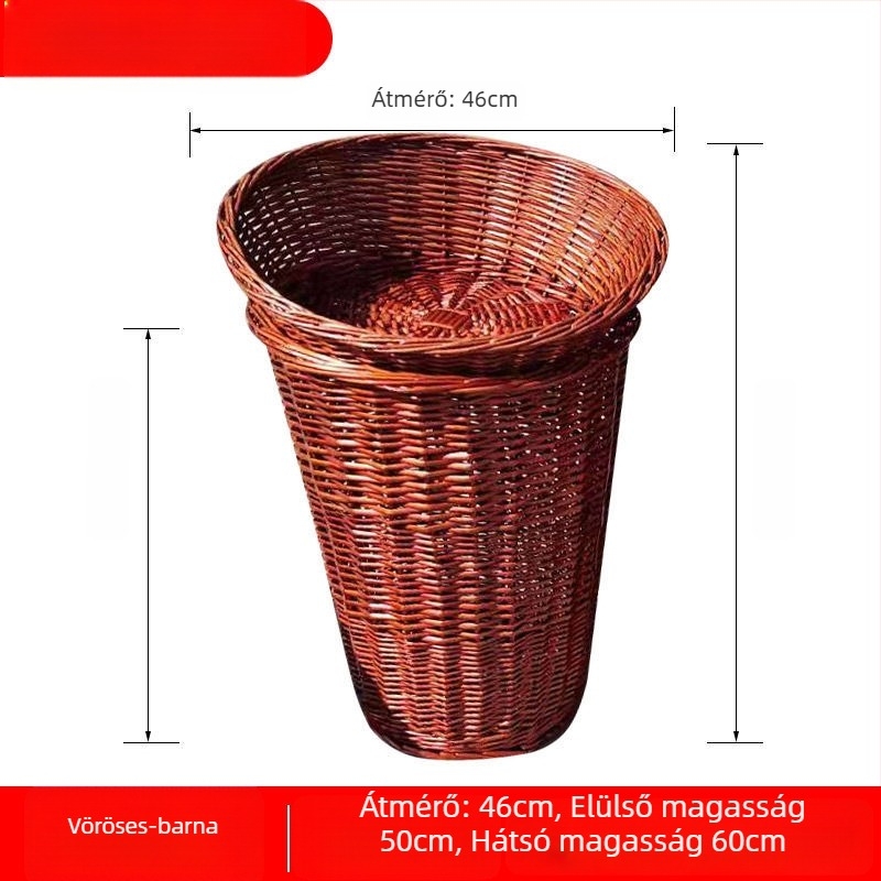 Tároló kosár rattanból és vesszőből, modell 001, modern minimalista stílus, Liu yijiaju