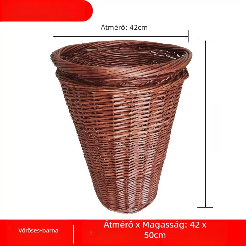 Tároló kosár rattanból és vesszőből, modell 001, modern minimalista stílus, Liu yijiaju