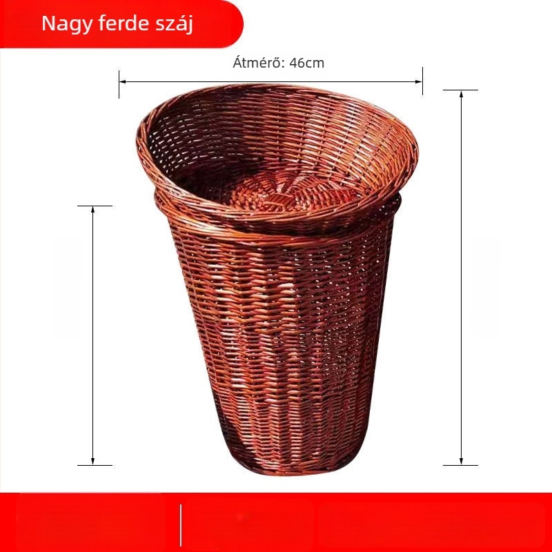 Tároló kosár rattanból és vesszőből, modell 001, modern minimalista stílus, Liu yijiaju